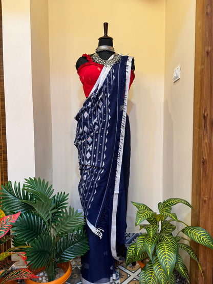 Moonlight Handwoven Jamdani Saree